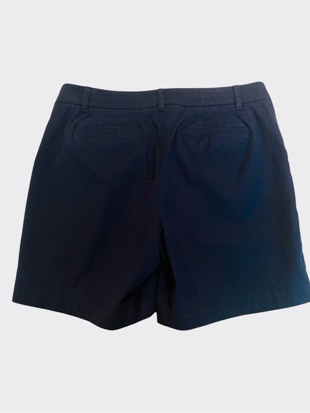 Talbots Navy Blue chino  Bermuda Shorts Size 10 - Picture 3 of 5